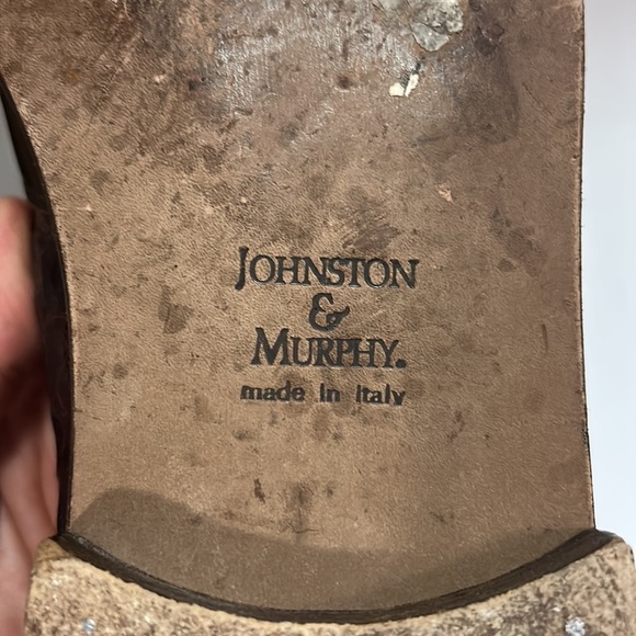 JOHNSTON & MURPHY Size 11 M BROWN CELLINI CROCODILE TASSEL LOAFERS size 10.5 N - Picture 14 of 17